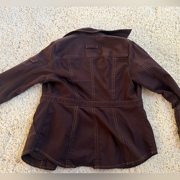Cabi brown military style denim jacket - Picture 3 of 5